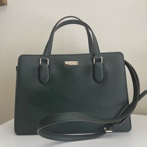 Kate Spade Laurel Way Reese Satchel Crossbody Purse Bag Spruce Green